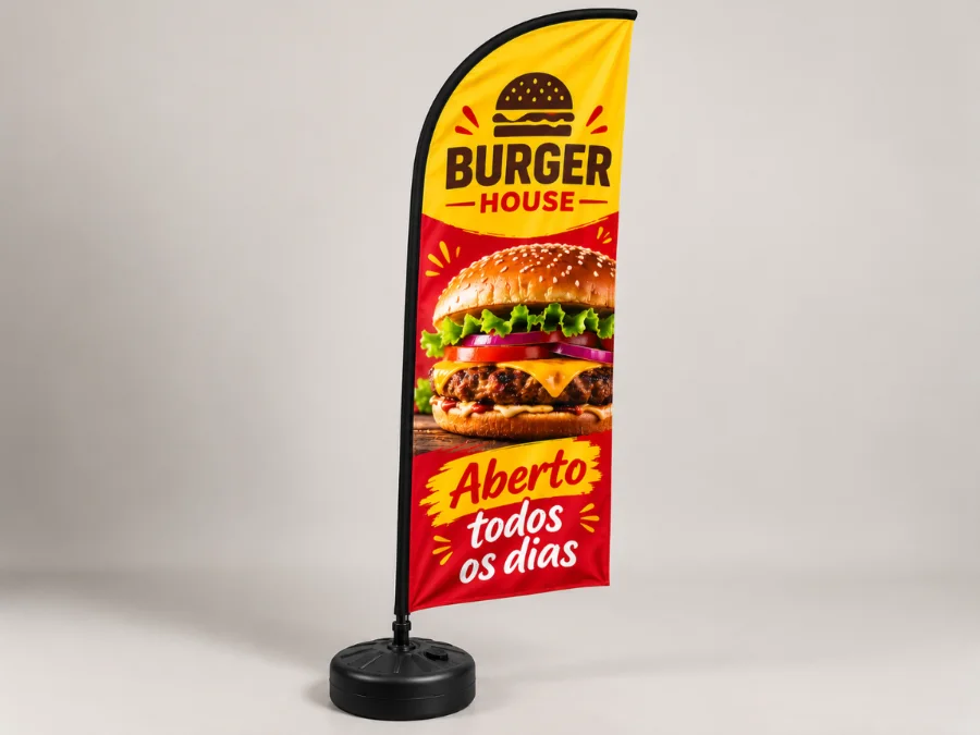 Gráfica em Ferraz de Vasconcelos | WL Soluções Gráficas 11 Wind banner produzido pela WL Soluções Gráficas